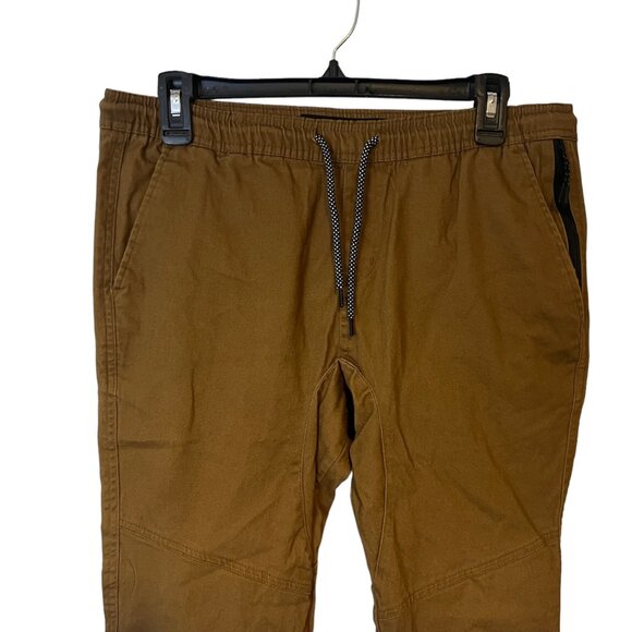Brooklyn Cloth BKC Mens Joggers Size Medium Tappered Ankle Brown Pockets Drawstr - Picture 2 of 11